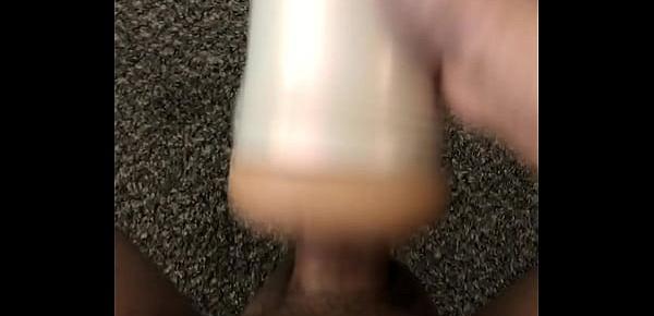  Lonley virgin fucks and cums inside his fleshlight